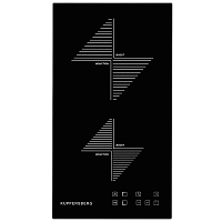 Индукционная домино Kuppersberg/ Индукционная варочная поверхность Kuppersberg, домино, коллекция High-Tech, 30 см, прямые края, 9 уровней мощности, инвертер, бустер, блокировка управления, Stop and Go, таймер, автоматическое отключение, сенсорное управле