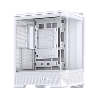D400white Корпус без блока питания/ Case JONSBO D400, Midi-Tower, TG, no fan, 2xUSB-A 3.0 + 1xUSB-C 3.2, ATX, mATX, mITX White