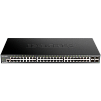 DGS-1250-52X/A1A Коммутатор/ DGS-1250-52X,DGS-1250-52X/A1A Smart L2 Switch 48x1000Base-T, 4х10GBase-X SFP+, CLI, RJ45 Console