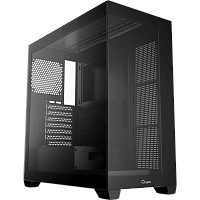 Gamma-C72-BKD000XX-GL Корпус ПК без блока питания/ Case Ocypus Gamma C72 BK, Midi-Tower, TG, no fans, 2xUSB-A 2.0 + 1xUSB-A 3.0, ATX, mATX, mITX Black