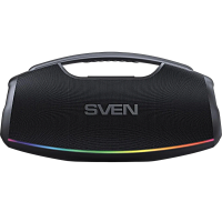 SV-022891 SVEN PS-990, черный, акустическая система 2.0, мощность 2x90 Вт (RMS), IPx7, TWS, Bluetooth, USB, встроенный аккумулятор