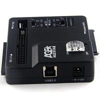 3FBCP Адаптер-переходник для HDD/SSD AgeStar 3FBCP SATA IDE USB3.0 пластик черный