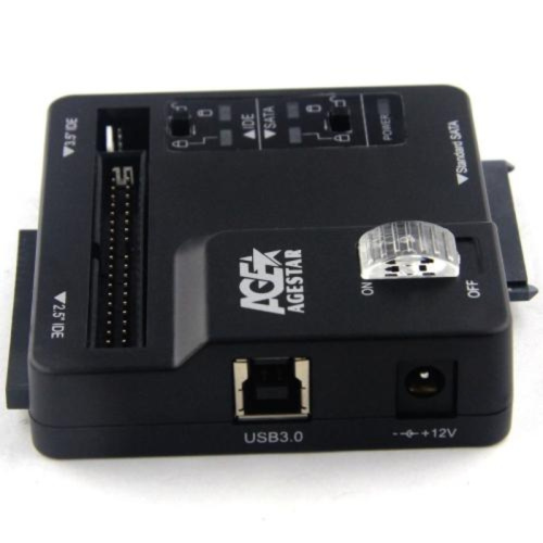 3FBCP Адаптер-переходник для HDD/SSD AgeStar 3FBCP SATA IDE USB3.0 пластик черный 3FBCP Адаптер-переходник для HDD/SSD AgeStar 3FBCP SATA IDE USB3.0 пластик черный