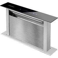 Prestige90Inox ВЫТЯЖКА MAUNFELD/ Вытяжка встраиваемая в столешницу, 90 см, 1150 м3/ч, 63дБ, 4 скорости, слайдерное управление, таймер, дисплей, нержавеющая сталь, панель управления: черное стекло (Фильр CF152 не входит в комплект)