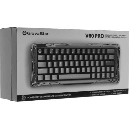 6972448924986 Игровая клавиатура/ Клавиатура с магнитными свичами Gravastar Mercury V60Pro XTAL BLK RU фото 8 6972448924986 Игровая клавиатура/ Клавиатура с магнитными свичами Gravastar Mercury V60Pro XTAL BLK RU фото 8