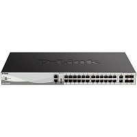 DGS-3130-30TS/B1A Коммутатор/ DGS-3130-30TS/B Managed L3 Stackable Switch 24x1000Base-T, 2x10GBase-T, 4x10GBase-X SFP+, Surge 6KV, CLI, 1000Base-T Management, RJ45 Console, USB, RPS, Dying Gasp