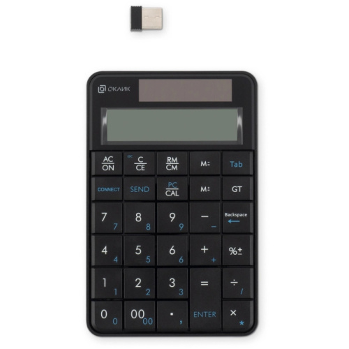 1979325 Числовой блок Oklick K604W черный USB беспроводная slim для ноутбука (1979325) 1979325 Числовой блок Oklick K604W черный USB беспроводная slim для ноутбука (1979325)