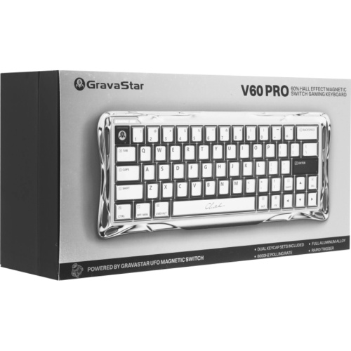 6972448924979 Игровая клавиатура/ Клавиатура с магнитными свичами Gravastar Mercury V60Pro XTAL SLV RU фото 8 6972448924979 Игровая клавиатура/ Клавиатура с магнитными свичами Gravastar Mercury V60Pro XTAL SLV RU фото 8