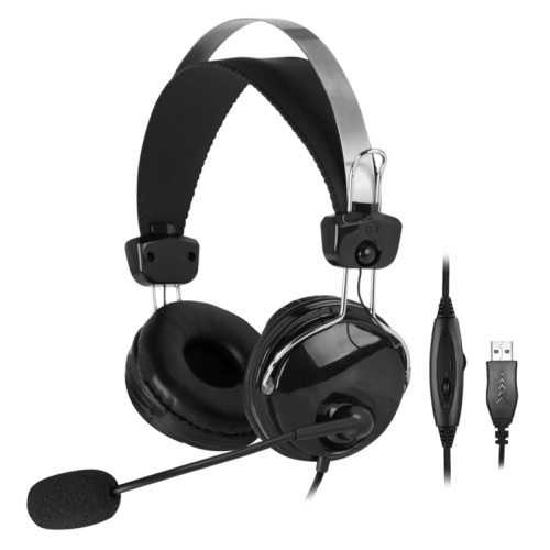 HU-7P Наушники с микрофоном A4Tech HU-7P черный 2м накладные USB оголовье фото 2 HU-7P Наушники с микрофоном A4Tech HU-7P черный 2м накладные USB оголовье фото 2