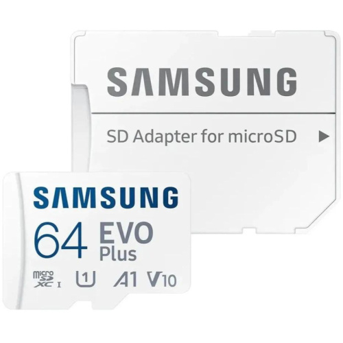MB-MC64SA Флеш карта microSDXC 64GB Samsung MB-MC64SA EVO Plus + adapter MB-MC64SA Флеш карта microSDXC 64GB Samsung MB-MC64SA EVO Plus + adapter