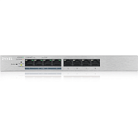 GS1200-8HPV2-EU0101F Коммутатор/ ZYXEL GS1200-8HP v2, 8xGE (4xPoE +), desktop, silent, with support for VLAN, IGMP, QoS and Link Aggregation, PoE budget 60 W