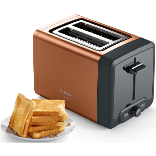 TAT4P429 Тостер Bosch/ Тостер, DesignLine, 2 отделения, цвет коричневый/черный фото 2