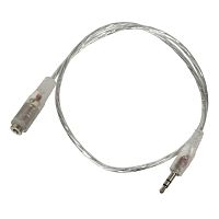 CAB025-0.5M Кабель-удлинитель аудио Buro Jack 3.5 (m)/Jack 3.5 (f) 0.5м. прозрачный (CAB025-0.5M)