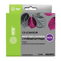 -/ Картридж струйный Cactus CS-LC565XLM пурпурный (14.4мл) для Brother MFC-J2510