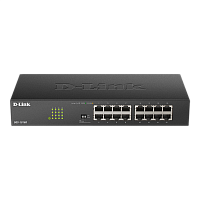 DGS-1016D/J1A Коммутатор/ Неуправляемый коммутатор, 16x1000Base-T, DIP-переключатель, защита от статического электричества до 1 кВ