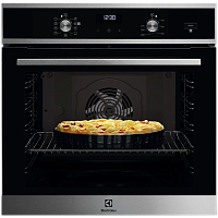 EOD5F71X Встраиваемый духовой шкаф ELECTROLUX/ Встраиваемый духовой шкаф с паром, 60 см, каталитическая очистка, 72 л, 8 режимов,цвет-нержавеющая сталь,направляющие проволочные + телескопические (1 уровень)