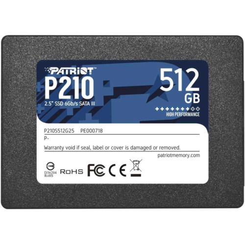 P210S512G25 Твердотельный накопитель Patriot SATA-III 512GB P210S512G25 P210 2.5" [P210S512G25]