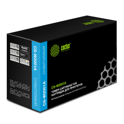CS-W2001A -/ Картридж лазерный Cactus CS-W2001A W2001A голубой (6000стр.) для HP CLJ Ent M751
