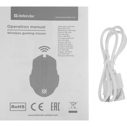 52513 Мышь DEFENDER USB OPTICAL WRL GLORY GM-514 WHITE 52513 фото 3 52513 Мышь DEFENDER USB OPTICAL WRL GLORY GM-514 WHITE 52513 фото 3
