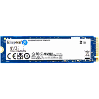 SNV3S/2000G Твердотельный накопитель/ Kingston SSD NV3, 2000GB, M.2(22x80mm), NVMe, PCIe 4.0 x4, 3D TLC, R/W 6000/5000MB/s, TBW 640, DWPD 0.2 (60 мес)