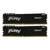 KF432C16BB1K2/32WP Память оперативная/ Kingston 32GB 3200MT/s DDR4 CL16 DIMM (Kit of 2) 1Gx8 FURY Beast Black (Select Regions ONLY)