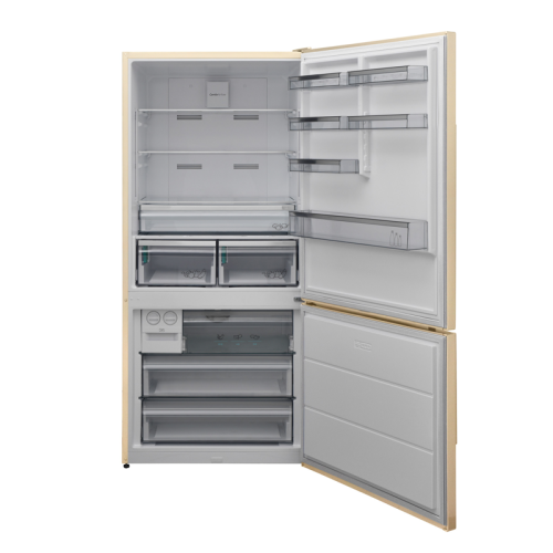 SJ-653GHXJ52R Холодильник Sharp/ Комбинированный холодильник с нижней МК, NoFrost, 84*75*186 см, цвет бежевый фото 2