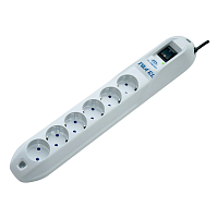 PilotGL7M Сетевой фильтр Pilot GL 6 розеток (5 евро + 1 без заземления) 7 м/ Surge protector Pilot GL 6 outlets (5 euro + 1 without ground) 10A / 2.2kVt, 7m