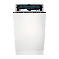 EEG63410L Встраиваемые посудомоечные машины ELECTROLUX/ Встраиваемая узкая посудомоечная машина, загрузка на 10 комплектов посуды, сенсорное управление, 8 программ, 44.6x55x82 см, черный цвет, сушка: стандартная (конденсация), индикация на полу: проекция