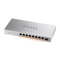 XMG-108HP-EU0101F Коммутатор/ Мультигигабитный PoE++ коммутатор Zyxel XMG-108HP, 8xRJ-45: 1/2.5G PoE++, 1xSFP+, настольный, бесшумный, бюджет PoE 100 Вт