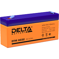 DTM6032 Батарея DELTA серия DTM, DTM 6032, напряжение 6В, емкость 3.2Ач (разряд 20 часов), макс. ток разряда (5 сек.) 48А, макс. ток заряда 0.93А, свинцово-кислотная типа AGM, клеммы F1, ДxШxВ 134х34х61мм., вес 0.65кг., срок службы 6 лет./ Battery DELTA s