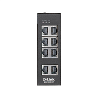 DIS-100E-8W/A1A Коммутатор/ DIS-100E-8W Unmanaged Industrial Switch 8x100Base-TX, Surge 2KV, Alarm relay, DIN-Rail, metal case IP30, -40 to 75°C, only DC power, w/o power supply
