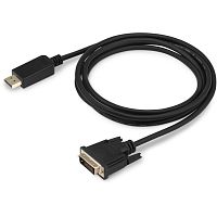 BHPDPP_DVI-2 Кабель аудио-видео Buro 1.1v DisplayPort (m)/DVI-D (Dual Link) (m) 2м. позолоч.конт. черный (BHP DPP_DVI-2)