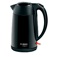 TWK3P423 Чайник BOSCH/ мощность — 2400Вт; объем — 1.7л; корпус — нержавеющая сталь; фильтр от накипи, цвет — черный