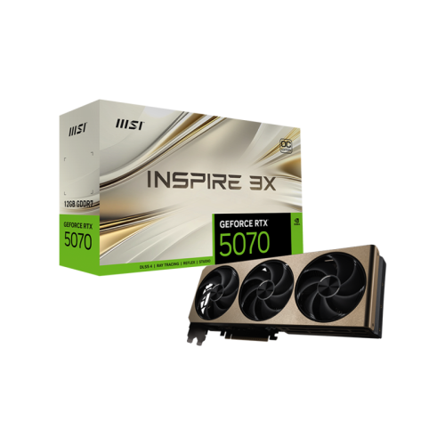 GeForceRTX507012GINSPIRE3XOC Видеокарта/ GeForce RTX 5070 12G INSPIRE 3X OC
