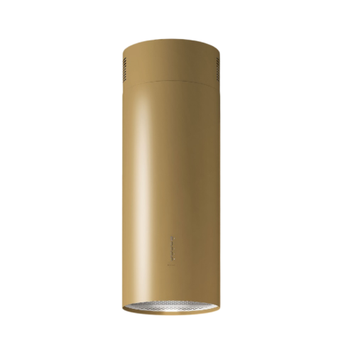 CPON90.E11P2#EUC490F Вытяжка FALMEC POLAR EVO GOLD 35, 35 см, цилиндрическая, настенная, электронное управление, светодиодное освещение, 4 скорости, отвод/циркуляция, максимальная производительность 1200 м3/ч, угольный фильтр в комплекте, цвет золото