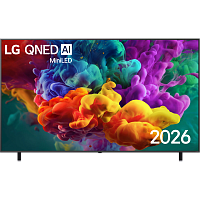 86QNED85B6C.ARUG Телевизор ЖК 86'' LG/ 85", Ultra HD, QNED MiniLED, Dynamic QNED Color, Edge Led, Precision Dimming Pro, AI Picture Pro, Smart TV (WebOS 26), Wi-Fi 5, DVB-T2/C/S2, MR, 120Hz Native (VRR 144Hz), 2.0ch (20W), 4хHDMI, 2хUSB, 2 Pole, черный гр