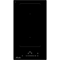 Варочная поверхность MONSHER/ Варочная поверхность MONSHER, индукция, инвертер, 30 см, 9 уровней мощности, бустер, Stop and Go, автоматическое отключение, таймер, индикатор остаточного тепла, сенсорное/слайдерное управление, цвет черный