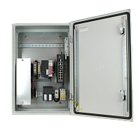 OS-46TB1(SW-80822/ILR) Коммутатор/ OSNOVO Уличный управляемый (L2+) коммутатор на 12 портов с термостабилизацией и резервным питанием на базе уличной станции OSNOVO OS-46TB1