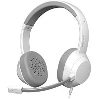 FH150UWHITE Наушники с микрофоном A4Tech Fstyler FH150U белый/серый 2м накладные USB оголовье (FH150U WHITE)