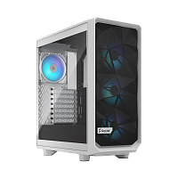 FD-C-MES2C-08 Корпус ПК без блока питания/ Case Fractal Design Meshify 2 Compact RGB TG Light Tint, Midi-Tower, 4x120mm RGB, 2xUSB-A 3.2 + 1xUSB 3.2 Type-C ATX, mATX, mITX White