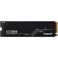 SKC3000D/2048G Твердотельный накопитель/ Kingston SSD KC3000, 2048GB, M.2(22x80mm), NVMe, PCIe 4.0 x4, 3D TLC, R/W 7000/7000MB/s, IOPs 1 000 000/1 000 000, DRAM buffer 2048MB, TBW 1600, DWPD 0.71, with Heat Spreader (60 мес)