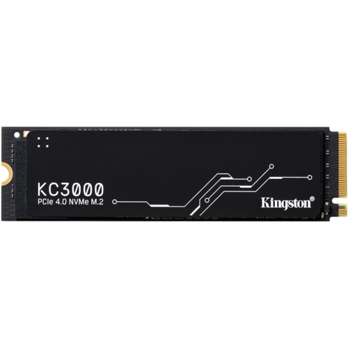 SKC3000D/2048G Твердотельный накопитель/ Kingston SSD KC3000, 2048GB, M.2(22x80mm), NVMe, PCIe 4.0 x4, 3D TLC, R/W 7000/7000MB/s, IOPs 1 000 000/1 000 000, DRAM buffer 2048MB, TBW 1600, DWPD 0.71, with Heat Spreader (60 мес)
