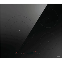 Индукционная варочная панель ELICA, 60 см, слайдерное управление, 3 конфорки, таймер, режим подогрева, пауза, защита от детей, цвет черный