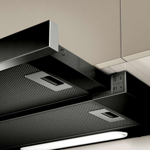 ELITE14LUXBL/A/50-PRF0081870B Встраиваемые вытяжки ELICA/ Встраиваемая, 50 см, кнопочное управление, 650 куб. м. , серая+черное стекло фото 2
