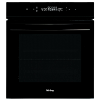 OKB4591GN Электрический духовой шкаф KORTING/ Электрический духовой шкаф KORTING, Crystal, 45 см, объем 52 л, сенсорное управление, LED дисплей, 10 режимов, гриль, таймер, отложенный старт, телескопические направляющие (на 1 уровень), галогеновое освещени