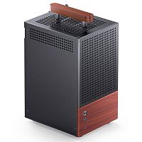 T6Black Корпус без блока питания/ Case JONSBO T6, Mini-Tower, 1x140mm, 1xUSB-A 3.0 + 1xUSB-C 3.2, mITX, wood panel + wooden handle Black