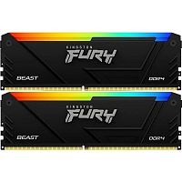 KF436C17BB2AK2/16 Память оперативная/ Kingston 16GB 3600MT/s DDR4 CL17 DIMM (Kit of 2) FURY Beast RGB