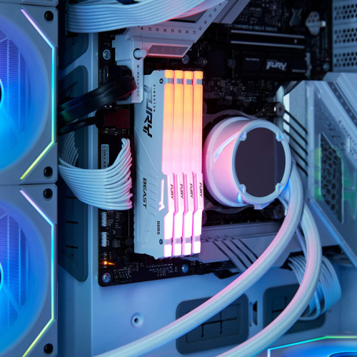 KF560C36BWEA-32 Память оперативная/ Kingston 32GB 6000MT/s DDR5 CL36 DIMM FURY Beast White RGB EXPO фото 6