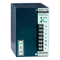 PS-48120/I Блок питания/ OSNOVO Промышленный блок питания. DC48V, 2,5A (120W). Диапазон входных напряжений: AC195-265V