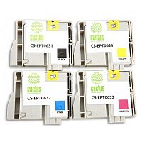 -/ Картридж струйный Cactus CS-EPT0635 T0635 черный/голубой/пурпурный/желтый набор (40мл) для Epson Sty